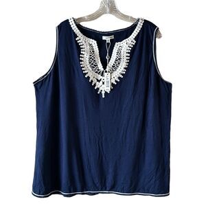 NEW Max Studio Navy Blue Tank Top
